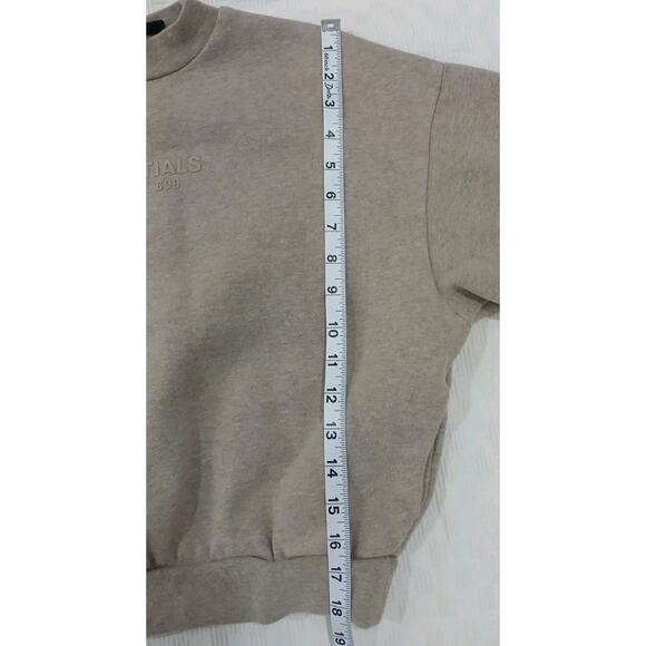 Essentials Fear Of God Dark Oatmeal Crewneck Kids Size 8 - Picture 5 of 10
